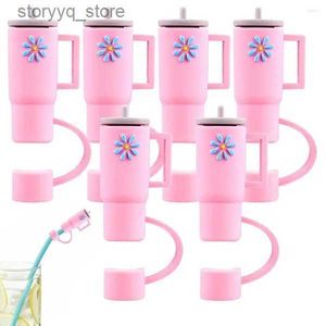 Mugs Tumblers Straw Cover Caps för Stanleys Cup Protectors Cups Straws Drinking Accessories L240312