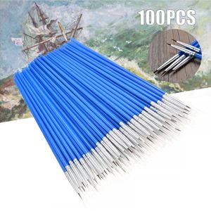 100pcs / set micro extra fino detalhe arte artesanato pincéis para pintura a óleo tradicional chinesa q11072271