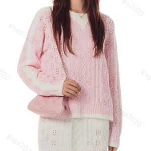 24SS FW Women Sweters Designer Tops Pullover Letter Button Tops Projektanta Marka Projektantka Top Kaszmirowa koszula Wysokiej klasy haftowana elastyczność dzianina