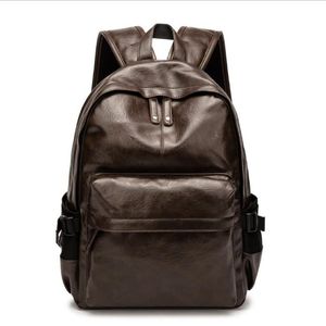 Mens Female Backpack Brand Double Shoulder Bags Male School Bags Leather Shoulder Bag192V