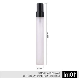 Frasco de perfume 100 Pçs/lote 10ml Frasco de Spray de Vidro Fosco Atomizador Frasco de Perfume Almgv