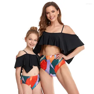 Women's Swimwear Women Swimsuit 2024 Summer High Waisted Bikini Sets Mujer Ruffle Female Striped Bather Flounce Bathing Suit Biquini