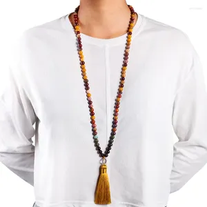 Pendant Necklaces Natural Stones Chakra Charm Tassel Necklace Women Elegant Jewelry Gifts