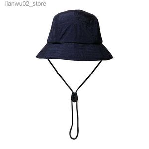 Ampla borda chapéus balde bola bonés moda bonés dobrável pescador chapéu unisex designer ao ar livre sunhat caminhadas escalada caça praia pesca homens desenhar corda boné q240312