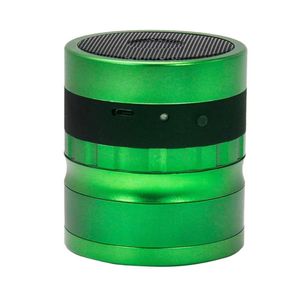 2021 Nya 63mm 4 delar rökningstillbehör Bluetooth -högtalar Herb Grinder Crusher Mill för torra örter Tobakslipare3607361