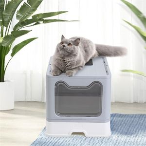 Pet Toilette Padella Anti Splash Gatti Lettiera Gatto Vassoio per cani con paletta Gattino Pulito Toilette Casa Plastica Sabbia Forniture Grooming2933