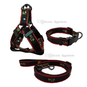 Dog Collar Designer Dog Harness Leashes Set Pets Car Seat Belts Classic Bronzing Font Letter Pet Collars for Small Medium Large Do269h