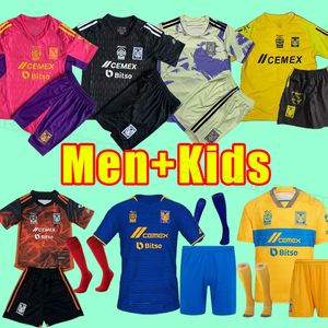 Full Kits Sock Gignac Tigres Jersey 2023 2024 Nico Pizarro Football Shirts J.Angulo Gorriaran Caetano D.Reyes Soccer Jersey 23/24 Hem Away Tredje målvakten Training Training