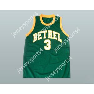 Personalizado qualquer nome qualquer equipe VERDE E AMARELO ALLEN IVERSON BETHEL HIGH SCHOOL BASKETBALL JERSEY NOVO Tudo costurado Tamanho S M L XL XXL 3XL 4XL 5XL 6XL Qualidade superior