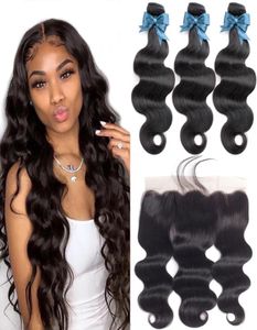 Brazilian Hair Weave Bundles With Frontal Beaudiva Hair Brazilian Body Wave Human Hair Bundles With Lace Frontal Closure6109832