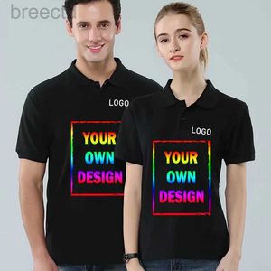 Men's Polos Customized/printed polo and casual polo DIY short sleeved advertisement/team commemorative shirt ldd240312