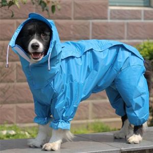 犬用アパレル大レインコート服ビッグミディアムドッグのための防水レインラインジャンプスーツゴールデンレトリバーアウトドアペット衣料品コート290N