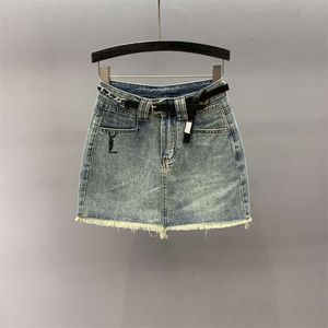 Summer Women Skirt Designer Skirts Womens Fashion Letter Embroidery Denim Short Dresses One Color