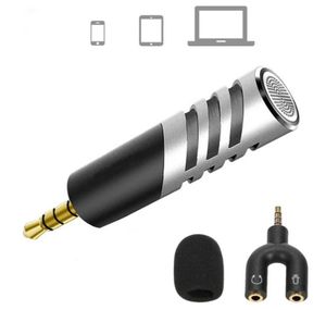 R1 Mini Microphone For Phone Professional Adjustable Stereo Condenser Phone Microphone For Mobile Phone Computer PC Mic3196870