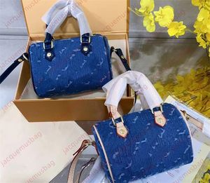 Designer Denim -Tasche Frauen Speedys 16 Kissenbeutel Handtasche Tasche Qualität Jeans Clutch Wallet Hobo Geldbörsen Damen Schulterkreuzkörper Satchels Dhgate Girls Sacoche