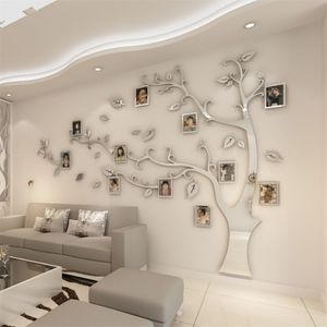 Wandaufkleber Baum Po Rahmen Aufkleber DIY Spiegel Wandtattoo Home Dekoration Wohnzimmer Schlafzimmer Poster TV Hintergrund Wanddekor 2225K