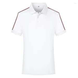 Polos masculinos clássico polo camisa negócios casual de manga curta respirável all-match camiseta casal roupas de alta qualidade trabalho