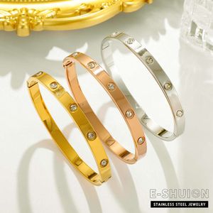 Ten Diamond Couple Full Sky Star Rose Gold Titanium Steel Bracelet Fashion Versatile