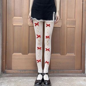 Frauen Socken Süße Atmungsaktive Trendy Y2k Lolita Frühling Für Japanischen Stil JK Schleife Strumpfhosen Strümpfe Mesh Strumpfhosen Weibliche Strumpfwaren