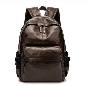 Mens Female Backpack Brand Double Shoulder Bags Male School Bags Leather Shoulder Bag291y