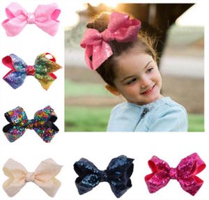 15 colori in Nuovo glitter sirena Flip paillettes Big Bow Bail Baby Gradient Paillette Barrettes Kids Bling Hair Clip Hair Ac8362401