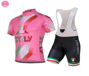 Ny anpassad 2017 100 år färger Italien Italia MTB Road Racing Team Bike Pro Cycling Jersey Set Bib Shorts Clothing Breattable7763880