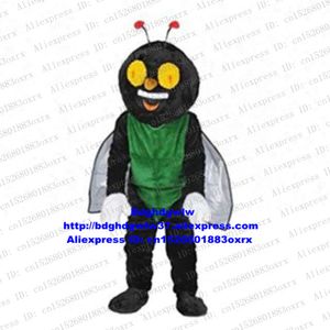 Mascot kostymer maskot kostymer svartgrön flues mosca insekt maskot kostym vuxen tecknad karaktärsutrustning kostym familj presenter jubileumsfirande zx2796