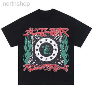 Erkek Tişörtler Hellstar Pamuk T-Shirt Moda Siyah Erkek Kadın Tasarımcı Giysileri Çizgi Film Punk Rock Üstler Yaz High Street Street Giyim J230807WDI1