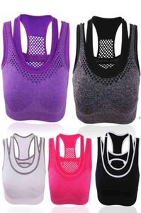 Gym Bh Net Atmungsaktive Frauen Sport Top Für Fitness Yoga Aktive Tragen Gepolsterte Laufen Jogging Weste Training Antisweat Push up3547778