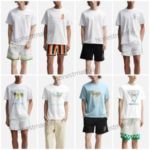 24SS NYA CASABLANCA DESIGNER CLASSIC Fashion Cotton T Shirt Tennis Club Stadium Men and Women Lose Cresatile Short Sleeve Tee