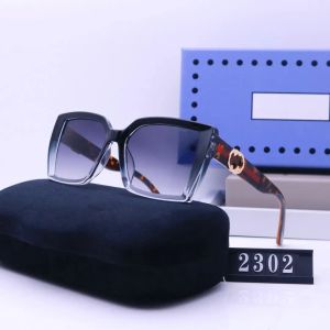 Designer-Sonnenbrillen für Damen und Herren, modische, klassische Sonnenbrille, luxuriöse polarisierte Pilot-PC-Rahmen, übergroße UV400-Brille, 2302