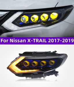 日産X-TRAIL 20 17-20 19フロントライトDRLヘッドランプアップグレードダイナミックシグナルランプのカーヘッドライトスタイリング