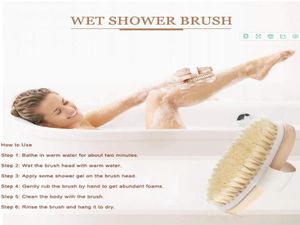 Trockene Haut, Körper, weiches Haar, Naturborstenbürste, Holzbadewanne, Duschborstenbürste, SPA-Körperbürste ohne Griff, Horny Clean8404927