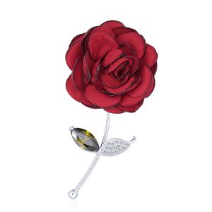 Mode Rose Brosche Retro Eleganz Kragen Pin frauen Seide Schal Schnalle Anzug Zubehör Schmuck