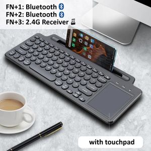 Беспроводная клавиатура Bluetooth Мышь Слот для карты Цифровая клавиатура для Android IOS Настольный ноутбук PC Gamer 240309