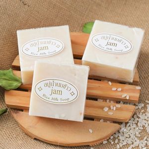 6PCS Thailand Rice Milk Soap Original Wholesale Handmade Whitening Goat for 240305