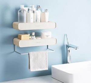 Storage Boxes Bins Multifunctional WallMounted Cosmetic Shelf Rack Holder Organizer For Bathroom No Drill Towel Hanger Hook Bar7816319