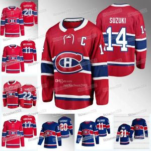 Nick Suzuki Captain Jersey Custom Men Men Młodzież Montreal Draft Jur Slafkovsky Canadiens Kirby Dach Cole Cole Coleffield Brendan Gallagher Josh Anderson