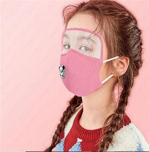 Máscara facial lavável para crianças 2 em 1 pode adicionar almofada de filtro pm25 Proteção para os olhos das crianças Capa protetora reutilizável respirável meninos meninas m3770167
