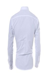 Erkekler moda iş gömlek uzun kollu ince kraliyet mavisi beyaz düz renk sonbahar giyim feme7847805