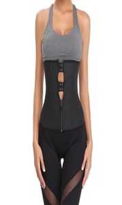 Corsetto sexy Body Shaper Latex Vita Trainer Ganci con cerniera Sottoseno Slim Tummy Cincher Dimagrante Shapewear Nero5817778