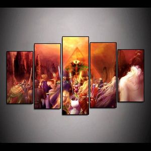 Only Canvas No Frame 5Pcs Final Fantasy Vi Kefka Wall Art HD Print Canvas Painting Fashion Hanging Pictures242x