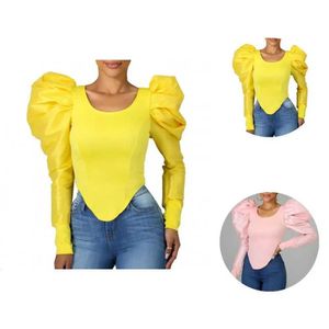 Women's Blouses Shirts Spring Blouse High Quality O Neck Anti-fade Trendy Fe Pullover Spring Blouse Top for Party Pullover Top Spring TopL24312