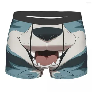Underpants BEASTARS Grey Wolf Mouth Cotton Panties Men's Underwear Sexy Shorts Boxer Briefs