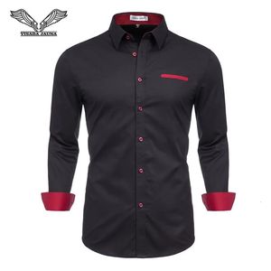 Fashion White Dress Shirts Men Long Sleeve Casual Social Formal Shirt Men Slim Fit Wedding Shirt Male Clothing Tops 240312