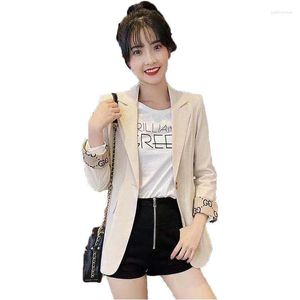 Frauenanzüge Frühling Herbst Blazer Mode Langarm Business Women Work Office Office Casual Coats Jacke