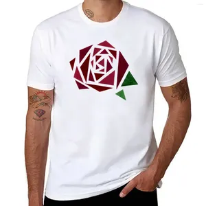 Мужские поло, футболка с геометрическим рисунком розы, одежда в стиле хиппи, футболки для тяжеловесов для мужчин