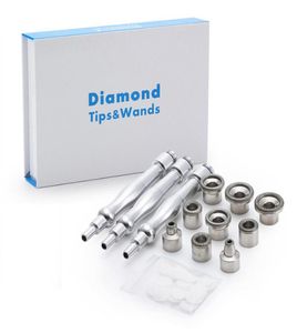 Mikrodermabrasion Diamond TipsWands mit 9 Stück Diamantspitzen 3 Stück Zauberstäbe Baumwollfilter für Hautpeeling 9994738