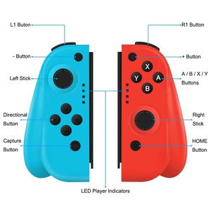 Top Quality Wireless Bluetooth Game Controllers for Nintend Switch NS Left and Right Joy-con Somatosensory Gamepad Joystick With Retail Packaging