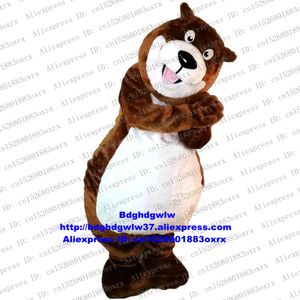 Mascot Costumes Long Fur Brown Grizzly Bear Ursus Arctos Mascot Costume Adult Cartoon Character Brand Image Supermarket Zx638